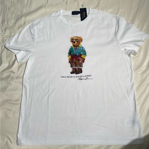 Ralph Lauren White Polo Bear T-Shirt size large and small